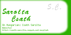 sarolta csath business card